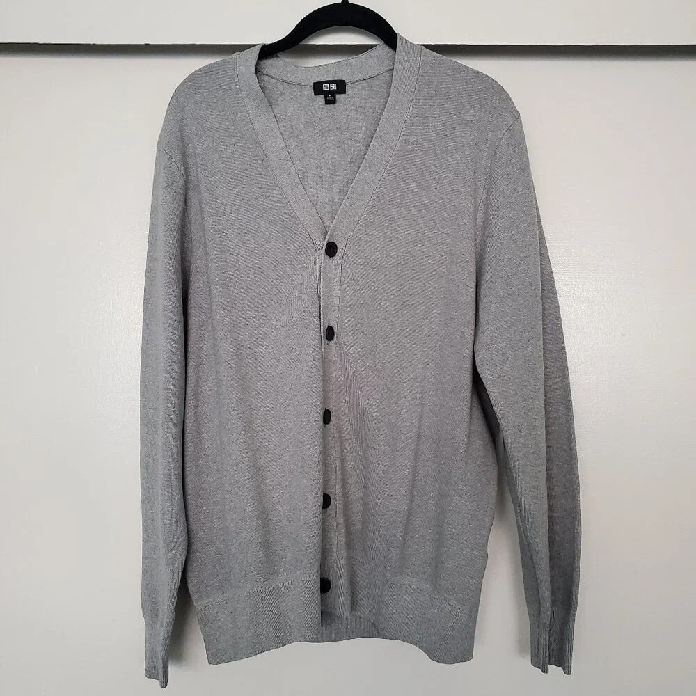 (New) Uniqlo Cardigan Sweater in Gray Size Medium/M - Picture 1 of 2